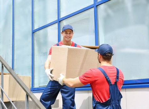 Securely loaded moving truck for a home move in Shoreditch