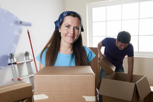 Business relocation team organising an office move in Shoreditch