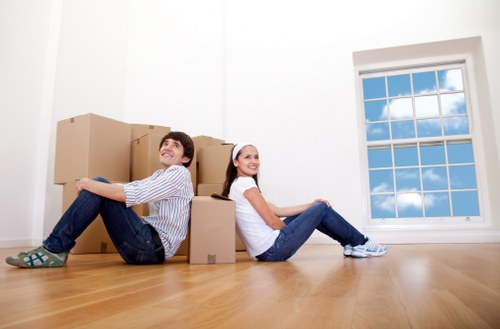 Packed removal van prepared for a Shoreditch property move