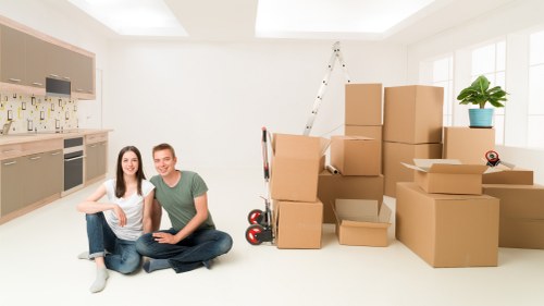 Man and van team navigating Shoreditch street access for a delivery