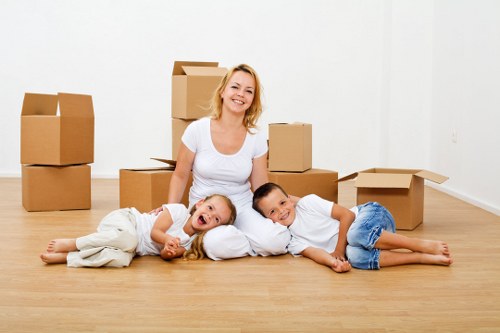 Moving boxes and furniture in East London