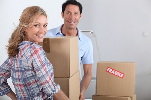 Packing boxes and furniture for Shoreditch removals