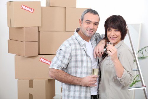 Furniture loaded into a removals van for an East London move